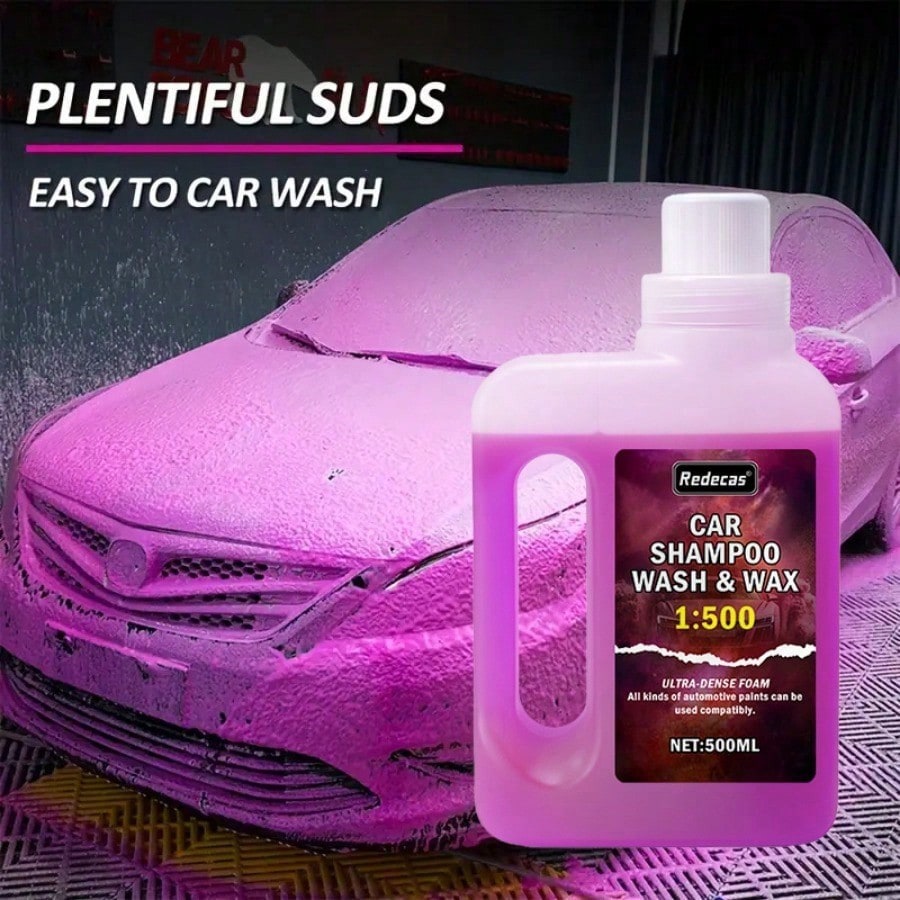 500ml Pink Foam Car Wash Soap, - Car Wax Ceramic Coating ulasan dan harga